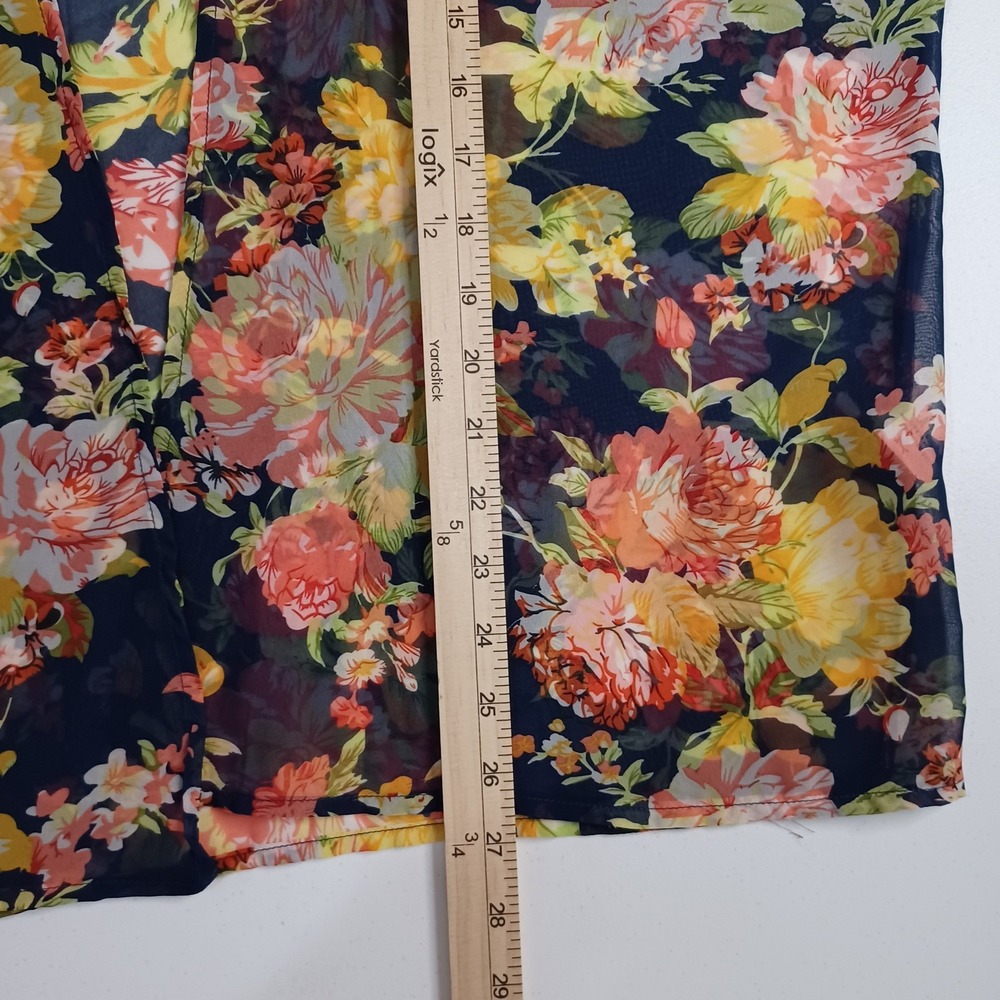 Women's S & S Clothing Floral Sheer Tropical Beach Swimsuit Coverup Size Large - Picture 5 of 10
